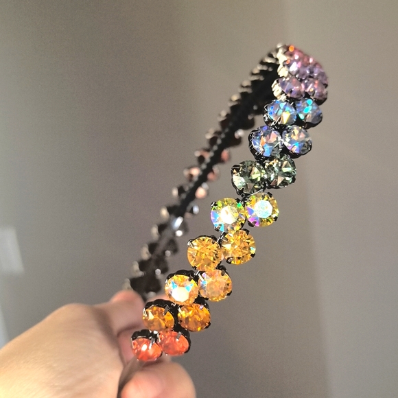 rainbow swarovski crystal headband - Picture 1 of 7